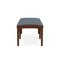 Lesro Lenox Wood 2 Seat Bench Wood Frame, Walnut, RF Serene Upholstery LW2001 - alternate 2